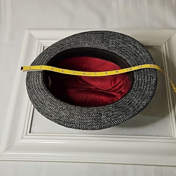 Men's Herringbone Fedora size Medium - Picture 8 of 10